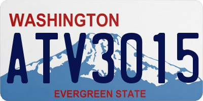 WA license plate ATV3015