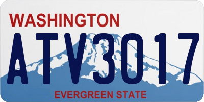 WA license plate ATV3017