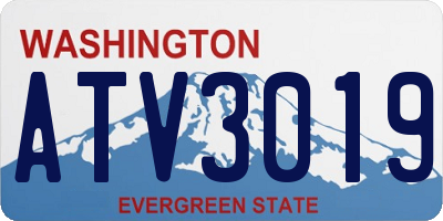 WA license plate ATV3019