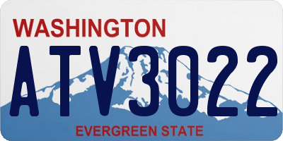 WA license plate ATV3022