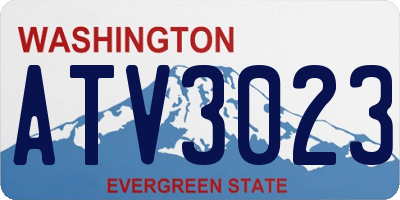 WA license plate ATV3023