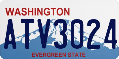 WA license plate ATV3024