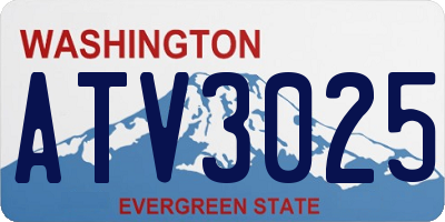 WA license plate ATV3025