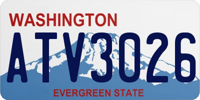 WA license plate ATV3026