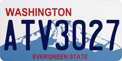 WA license plate ATV3027