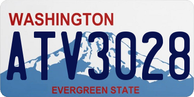 WA license plate ATV3028