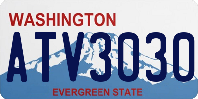 WA license plate ATV3030