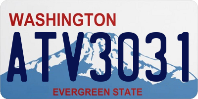 WA license plate ATV3031