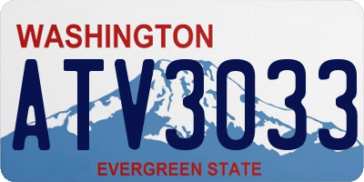 WA license plate ATV3033