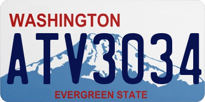 WA license plate ATV3034
