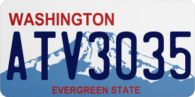 WA license plate ATV3035