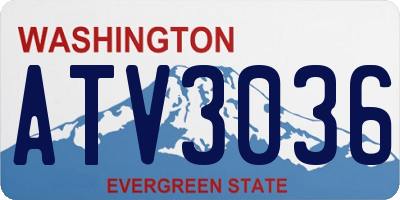 WA license plate ATV3036