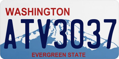 WA license plate ATV3037