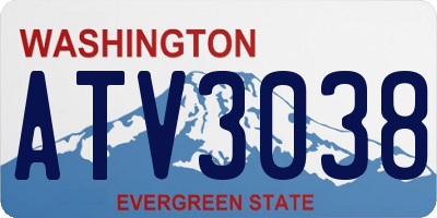 WA license plate ATV3038