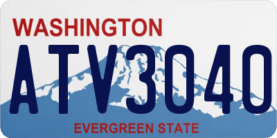 WA license plate ATV3040