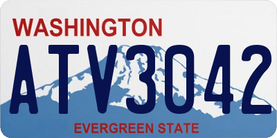 WA license plate ATV3042