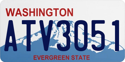 WA license plate ATV3051