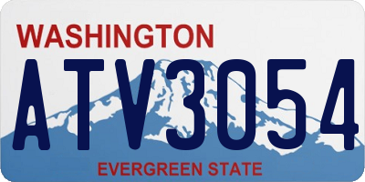 WA license plate ATV3054