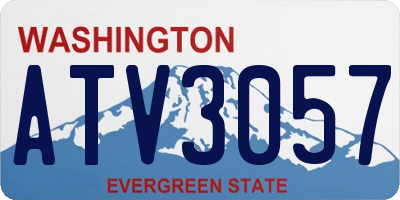 WA license plate ATV3057