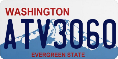 WA license plate ATV3060