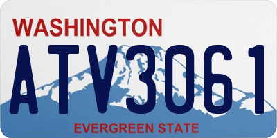 WA license plate ATV3061