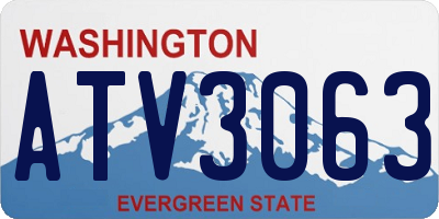 WA license plate ATV3063