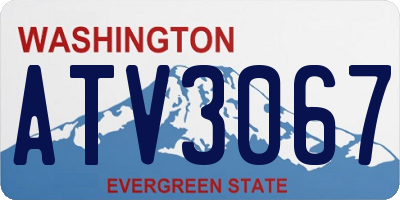 WA license plate ATV3067