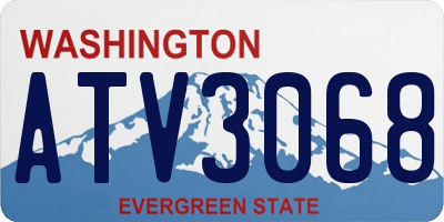 WA license plate ATV3068