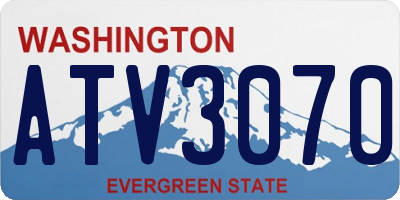 WA license plate ATV3070
