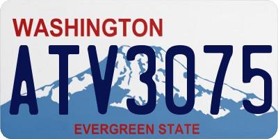 WA license plate ATV3075