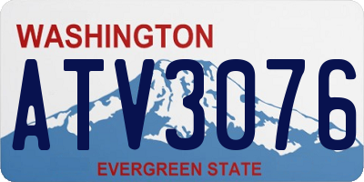 WA license plate ATV3076