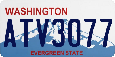 WA license plate ATV3077