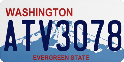 WA license plate ATV3078
