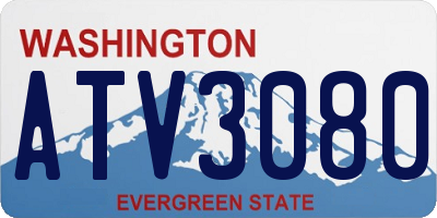 WA license plate ATV3080