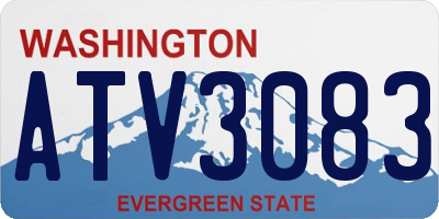 WA license plate ATV3083