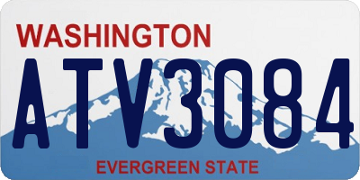 WA license plate ATV3084