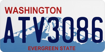 WA license plate ATV3086