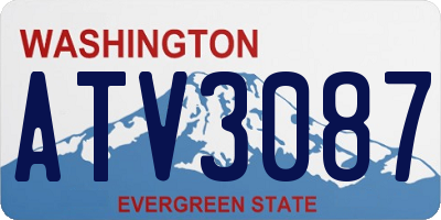 WA license plate ATV3087
