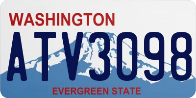 WA license plate ATV3098