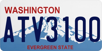 WA license plate ATV3100
