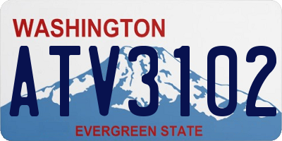 WA license plate ATV3102