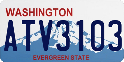 WA license plate ATV3103