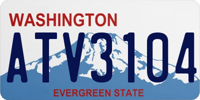 WA license plate ATV3104