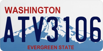 WA license plate ATV3106