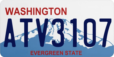WA license plate ATV3107