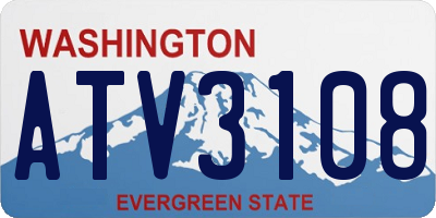 WA license plate ATV3108