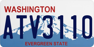 WA license plate ATV3110