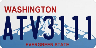 WA license plate ATV3111