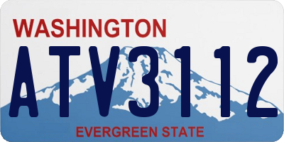 WA license plate ATV3112