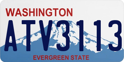 WA license plate ATV3113